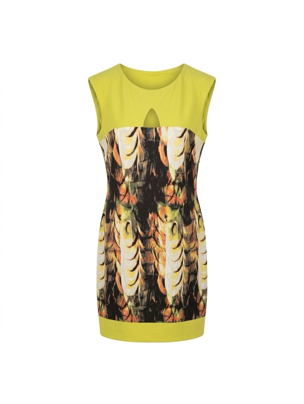 Frank Lyman yellow printed sleeveless dress